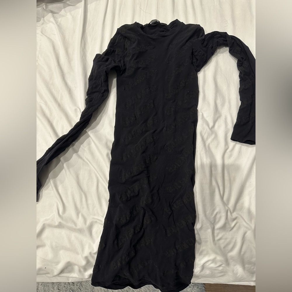 Balenciaga Sheer all over logo dress - Picture 3 of 6